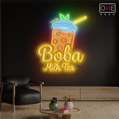 Enseigne néon LED Boba Milk Tea