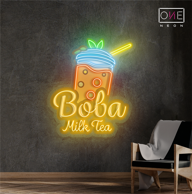 Enseigne néon LED Boba Milk Tea