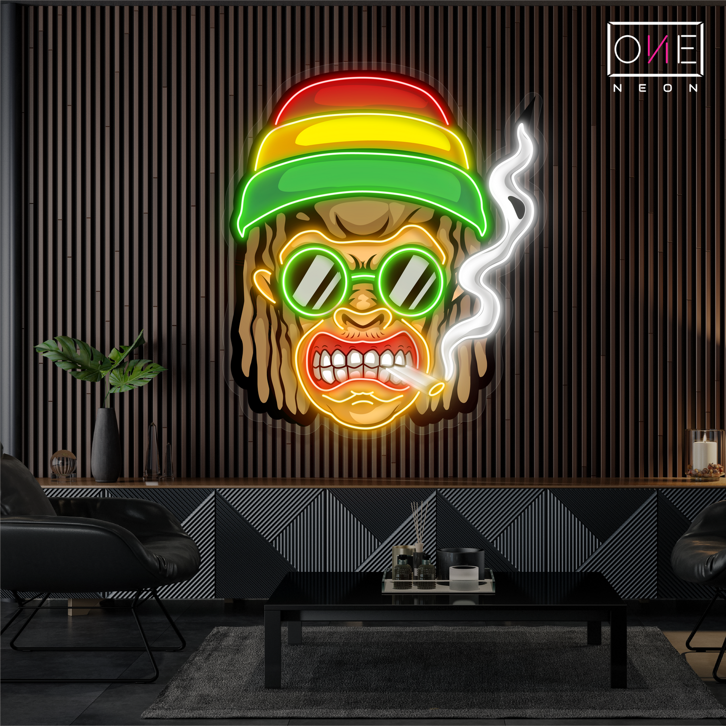 Enseigne LED Néon Décorative Rasta Vibes