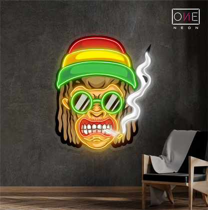 Enseigne LED Néon Décorative Rasta Vibes