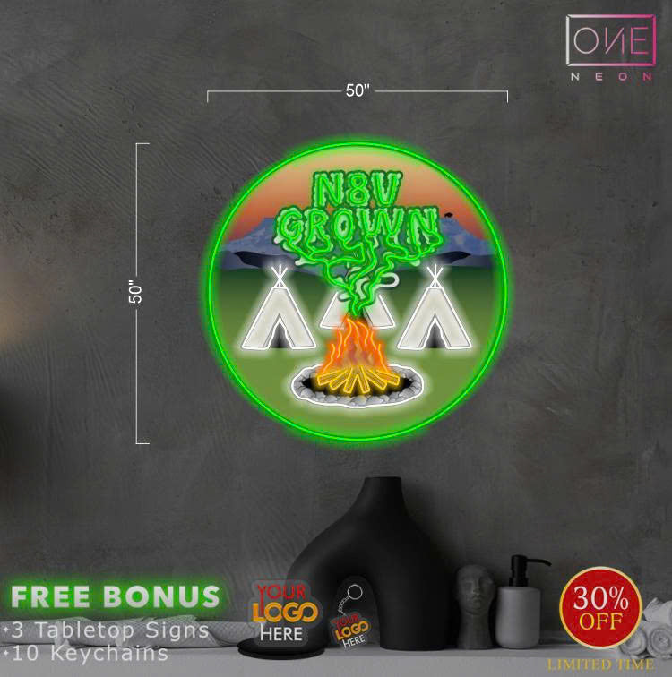 Enseigne néon LED œuvre d'art Tatoueur