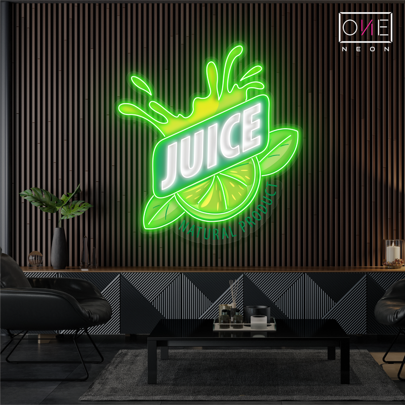 Enseigne néon LED "Lemon Juice Artwork"