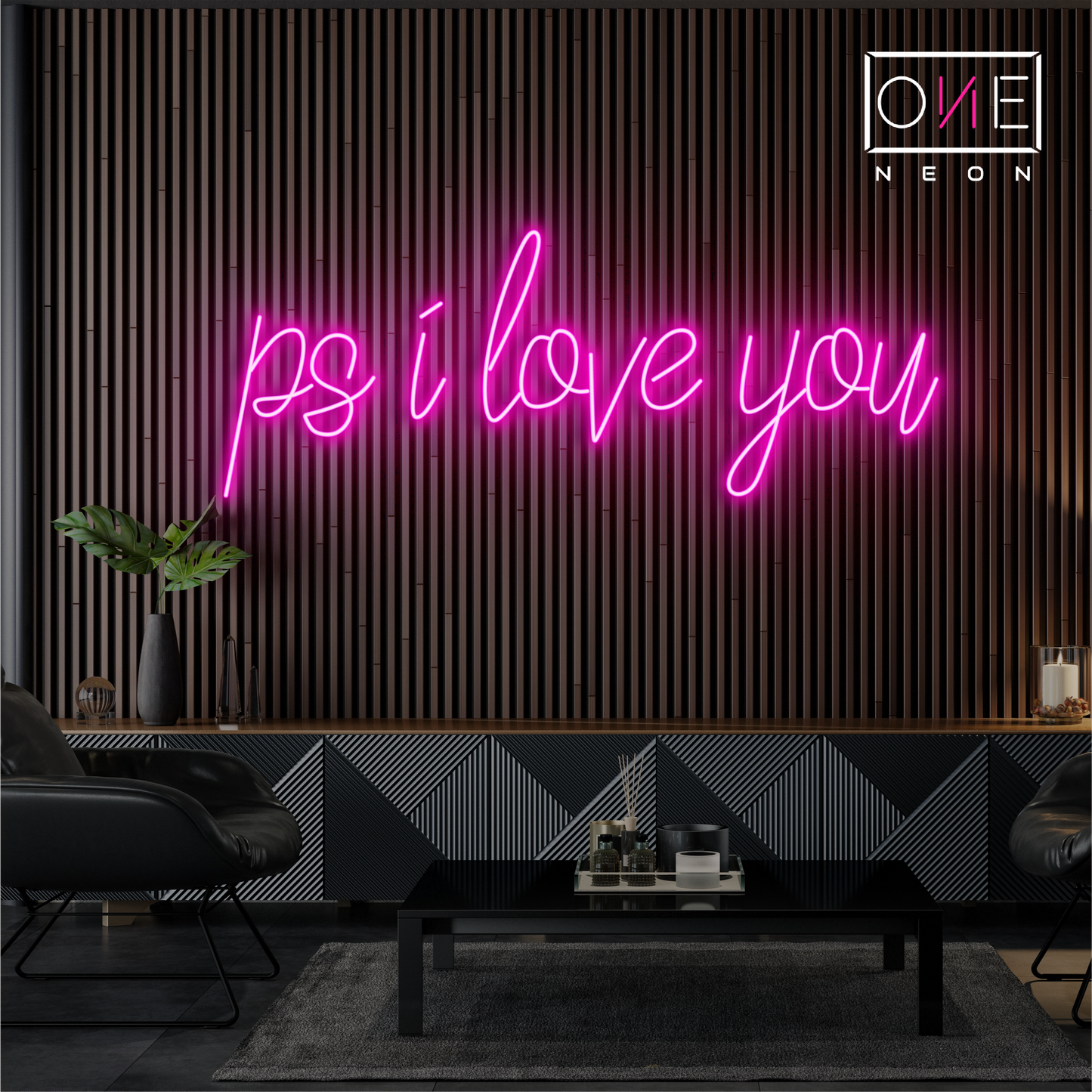 Enseigne néon LED Ps I Love You
