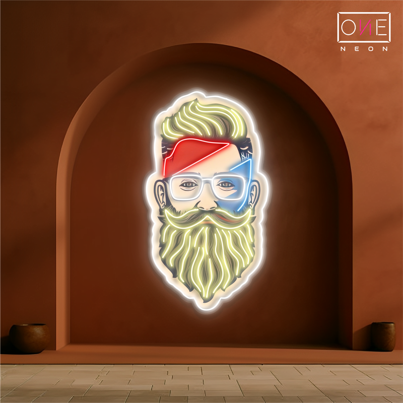 Enseigne lumineuse LED néon Barbe Barbière