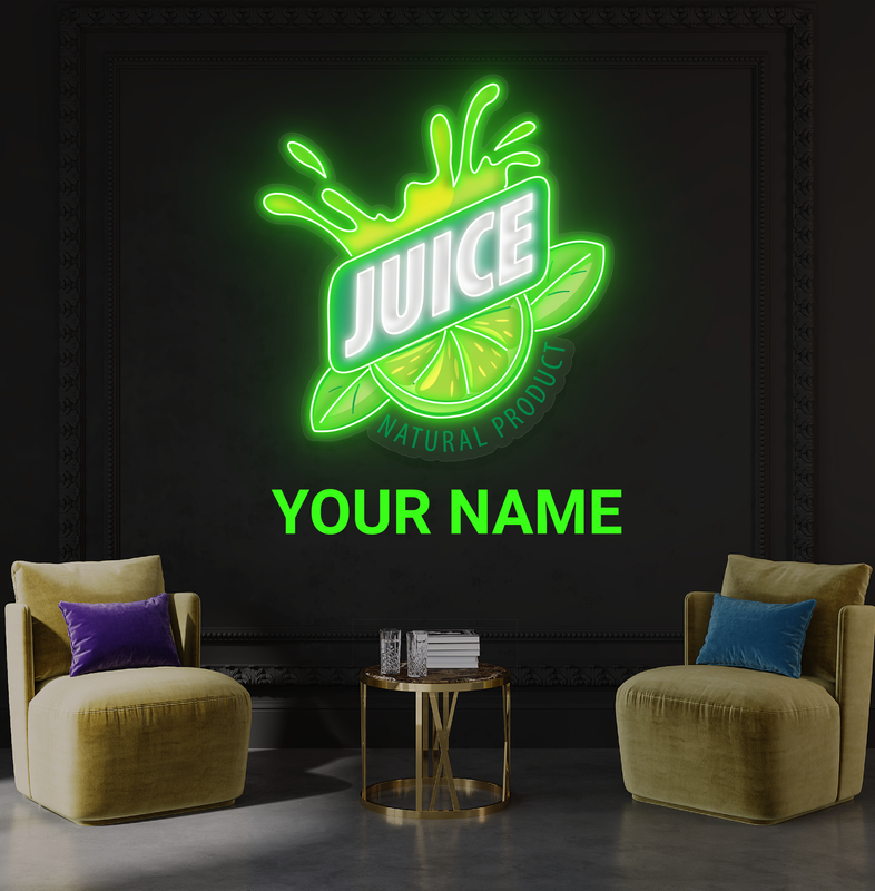 Enseigne néon LED "Lemon Juice Artwork"