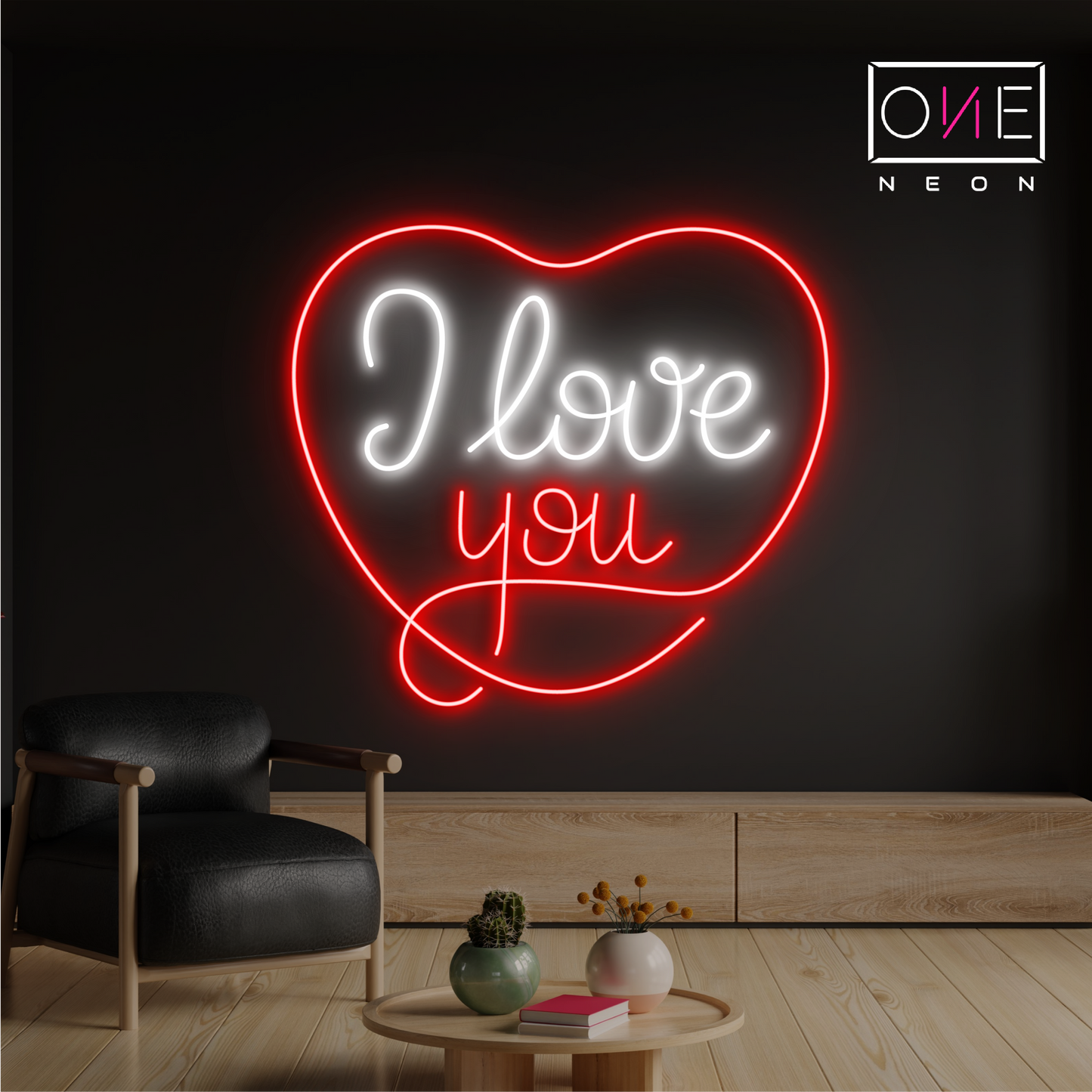 Enseigne Néon LED Je t'aime