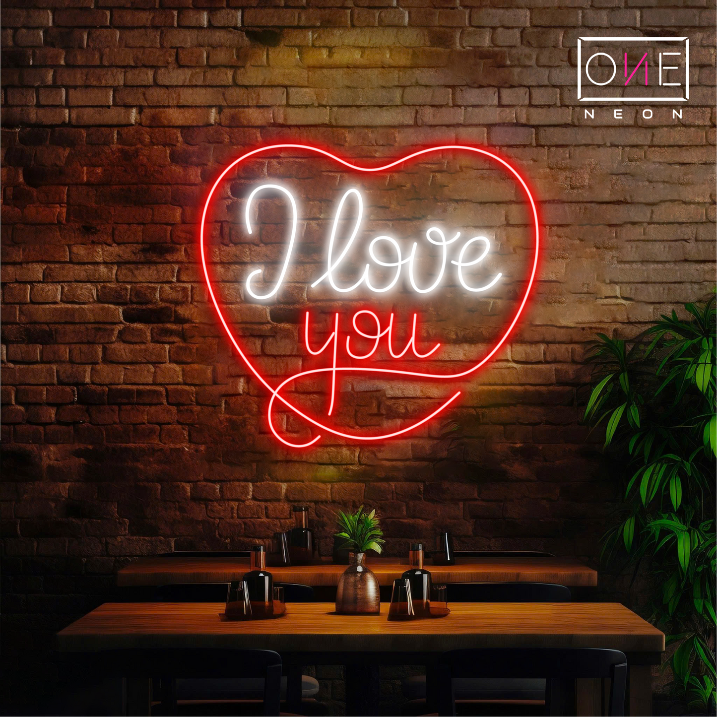Enseigne Néon LED Je t'aime