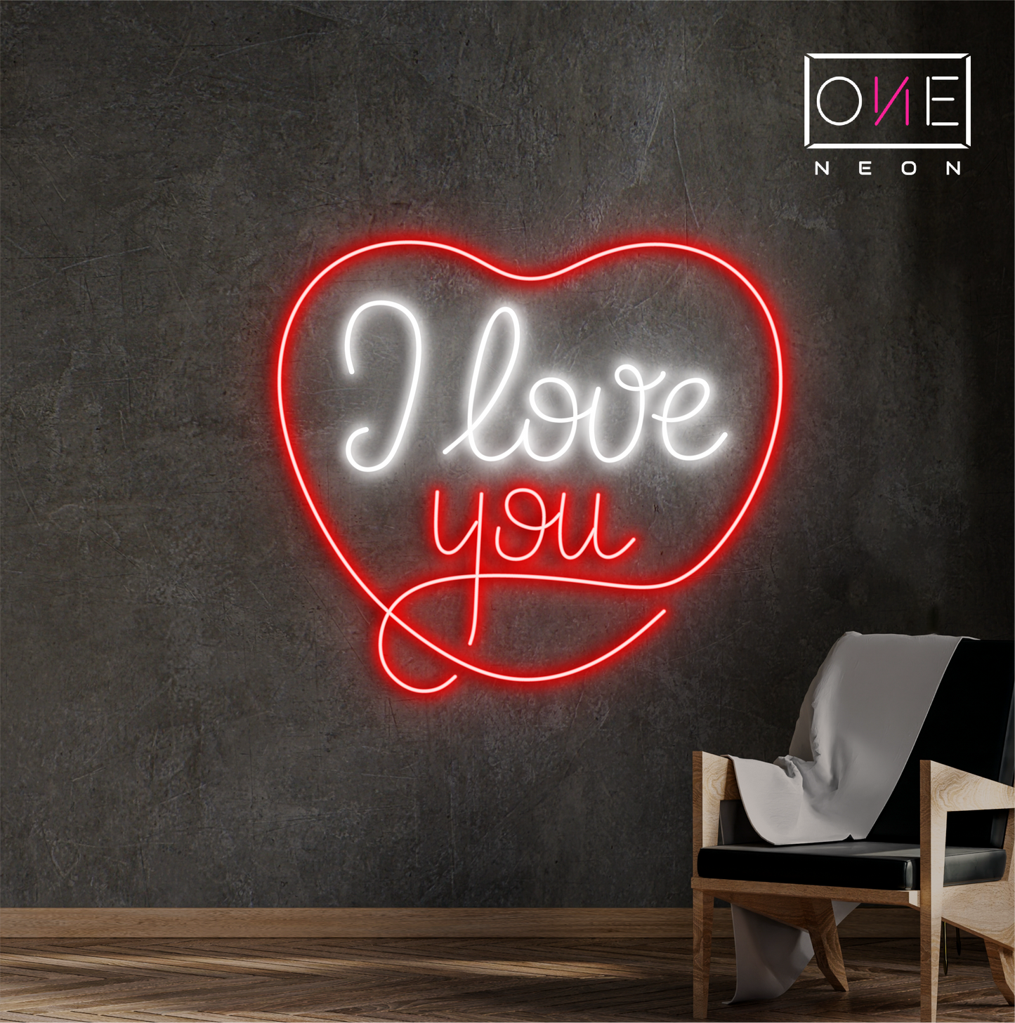 Enseigne Néon LED Je t'aime