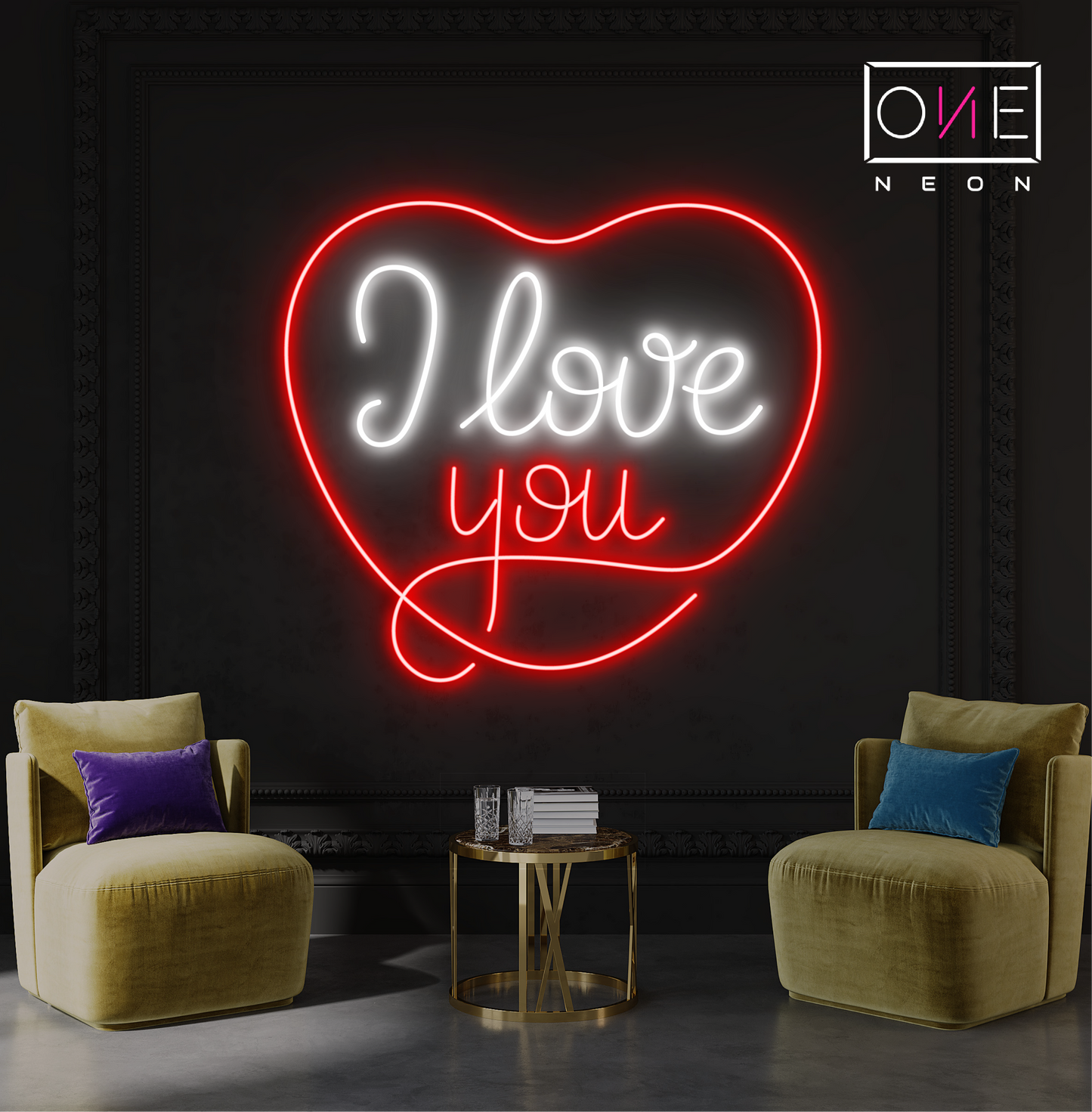 Enseigne Néon LED Je t'aime