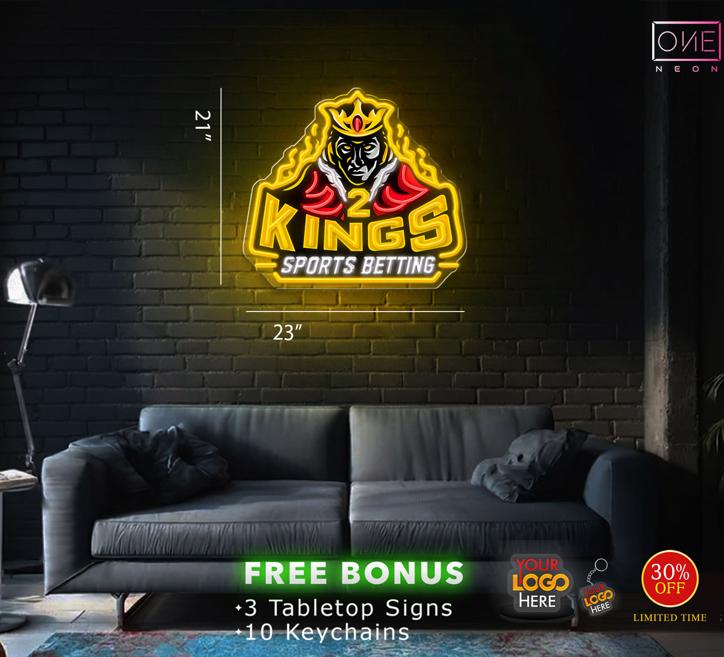 2 KINGS | LED Neon Sign