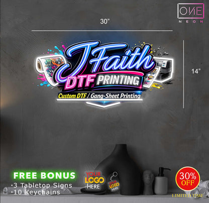 JFAITH DTF PRINTING | LED Neon Sign