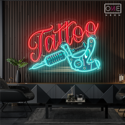 Enseigne néon LED Motif machine à tatouer
