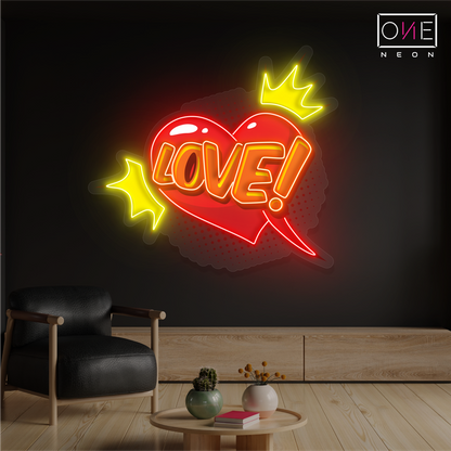 Enseigne néon LED "Amour Royal"