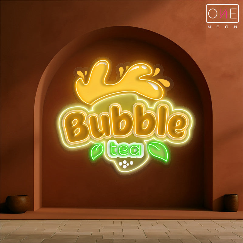 Enseigne néon LED œuvre d'art Délice Bubble Tea