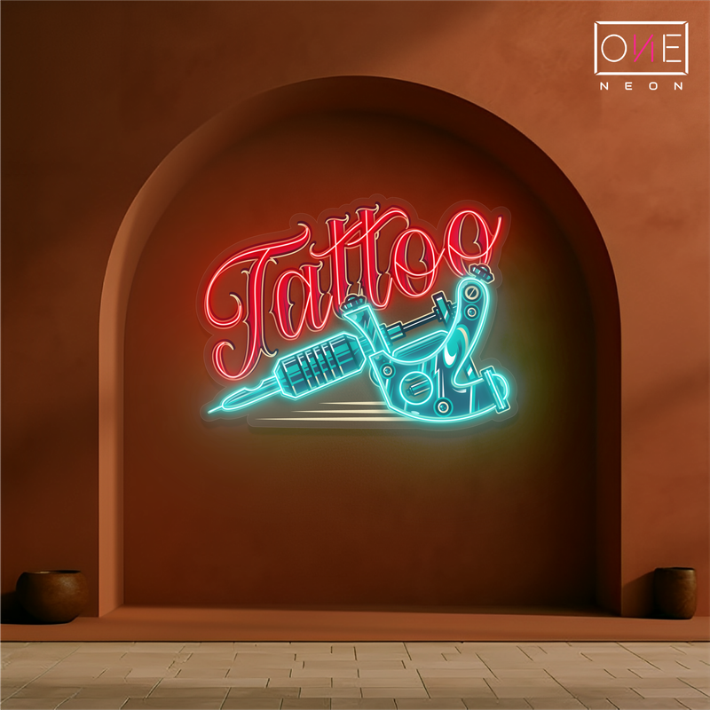 Enseigne néon LED Motif machine à tatouer