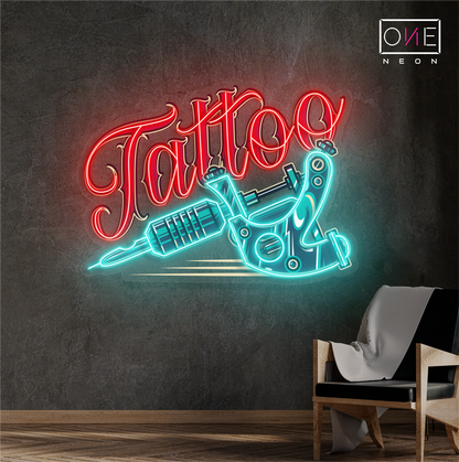 Enseigne néon LED Motif machine à tatouer