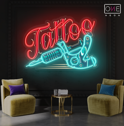 Enseigne néon LED Motif machine à tatouer