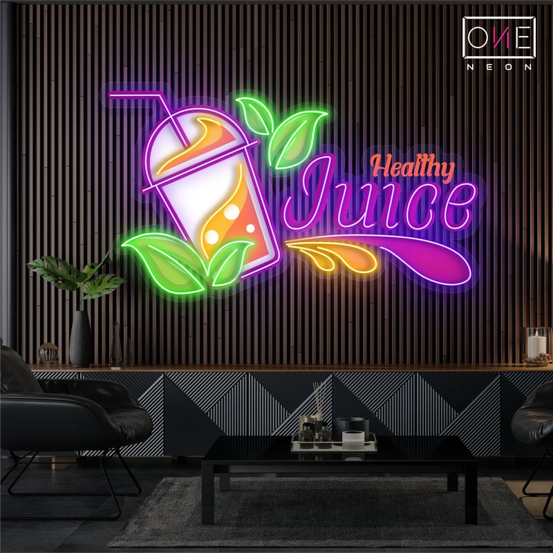Enseigne néon LED Jus Santé Artwork