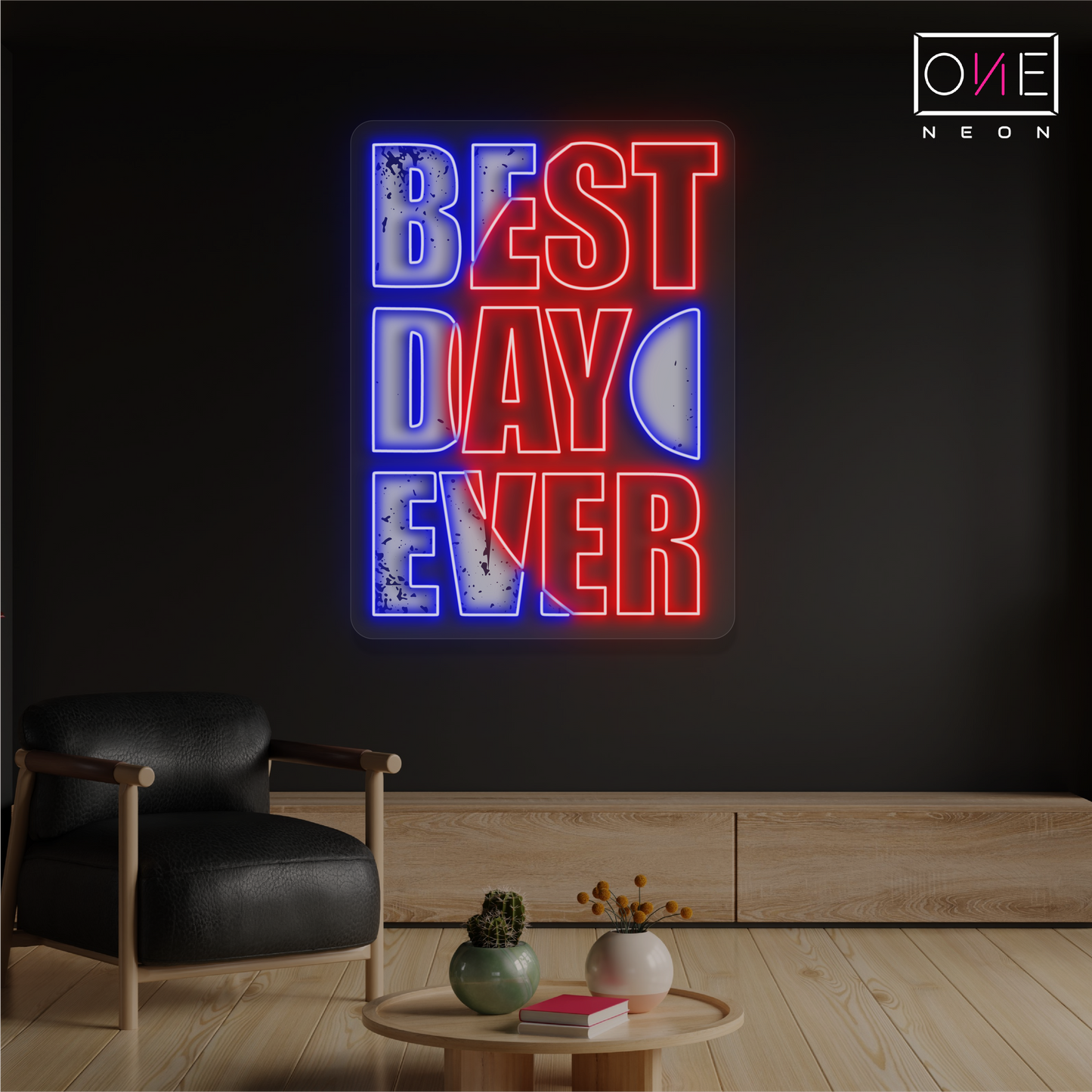 Enseigne néon LED "Best Day Ever"