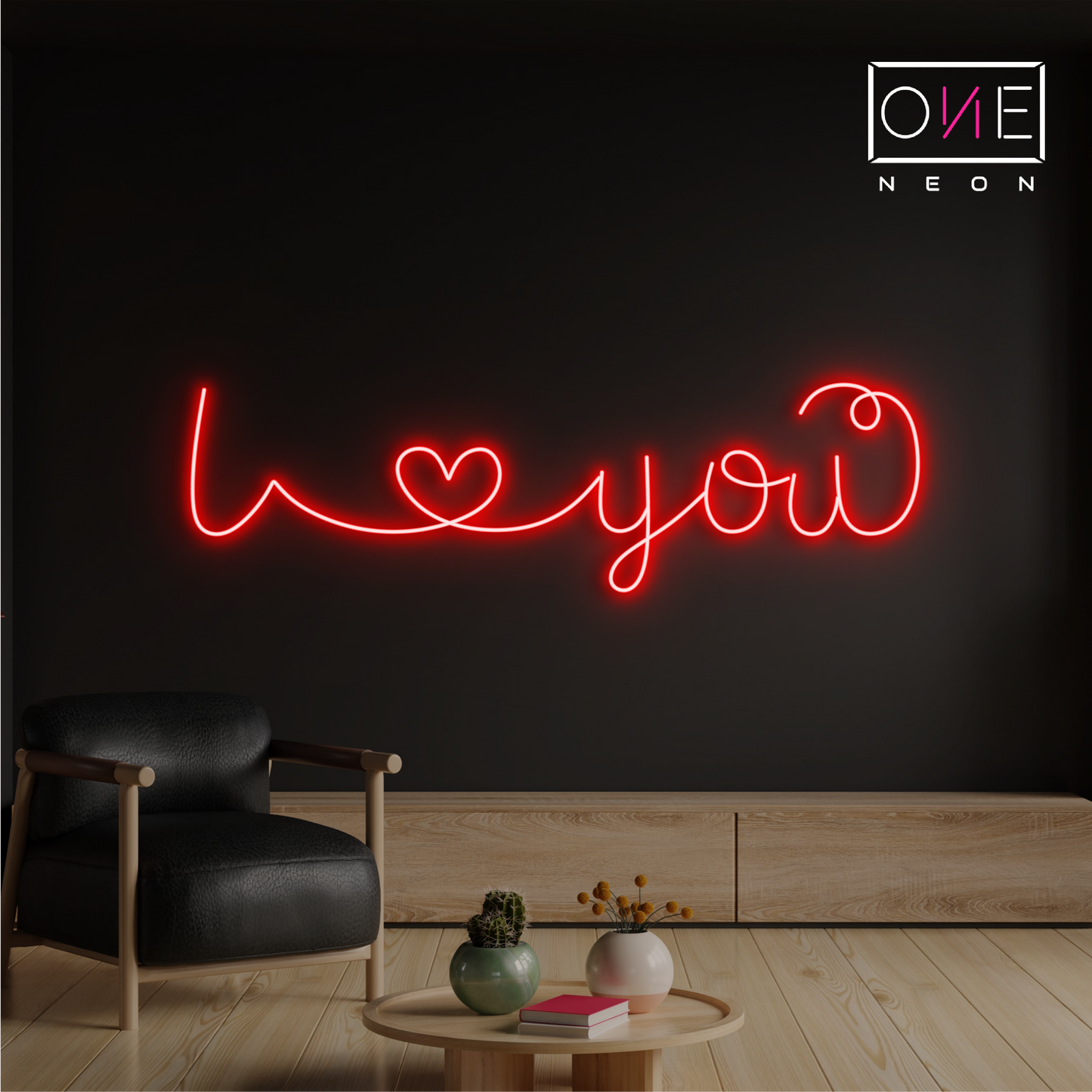 Enseigne néon LED I Love You