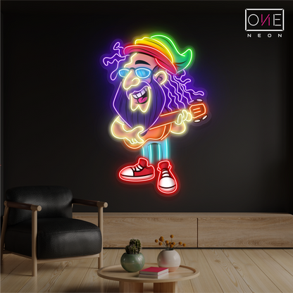 Enseigne Néon LED "Reggae Guitar Jam"