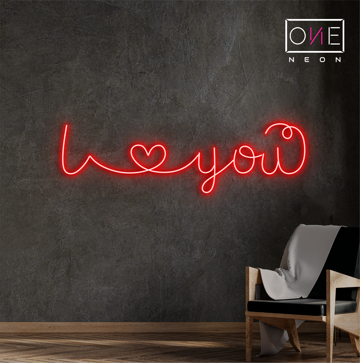 Enseigne néon LED I Love You