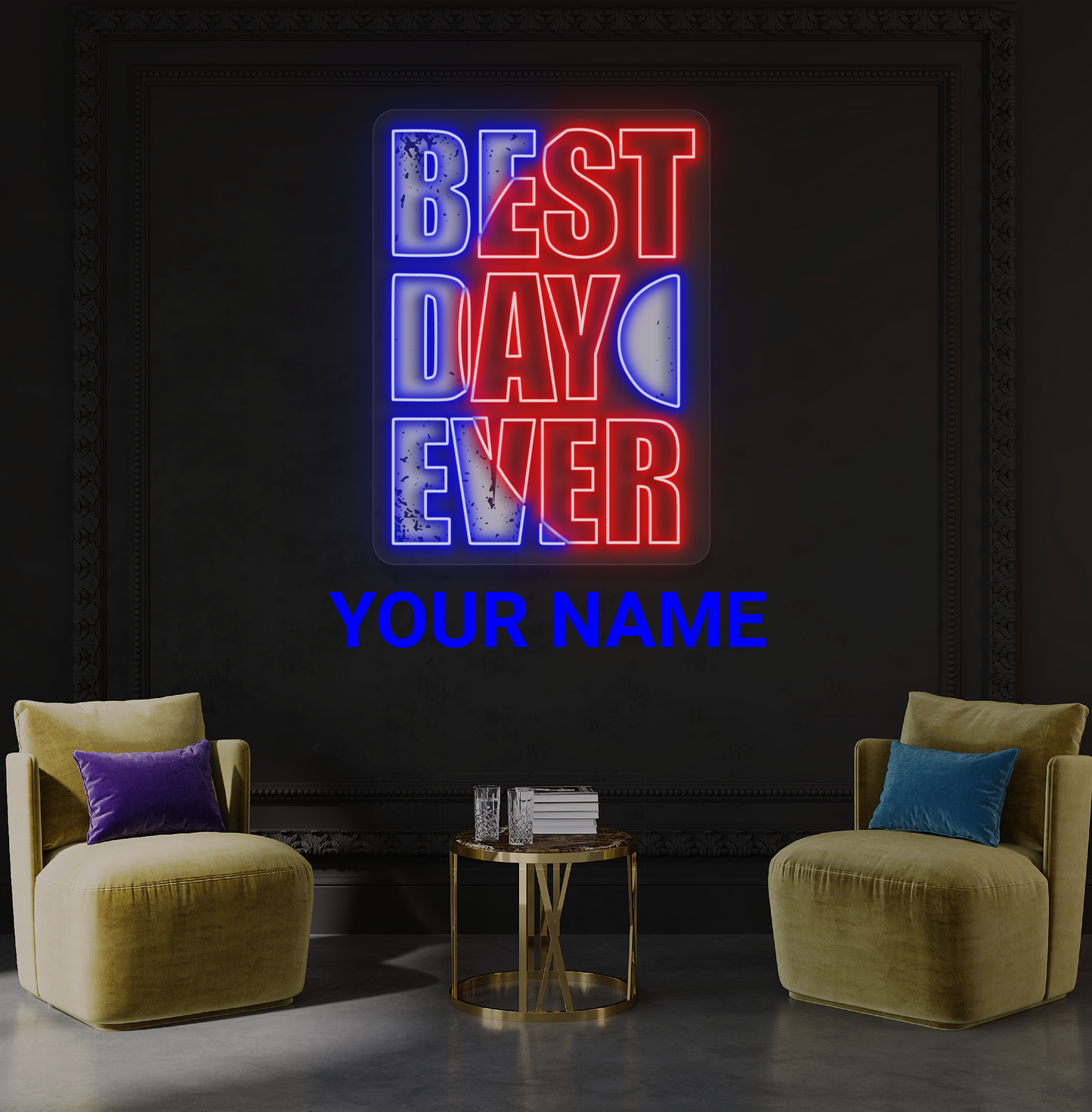 Enseigne néon LED "Best Day Ever"