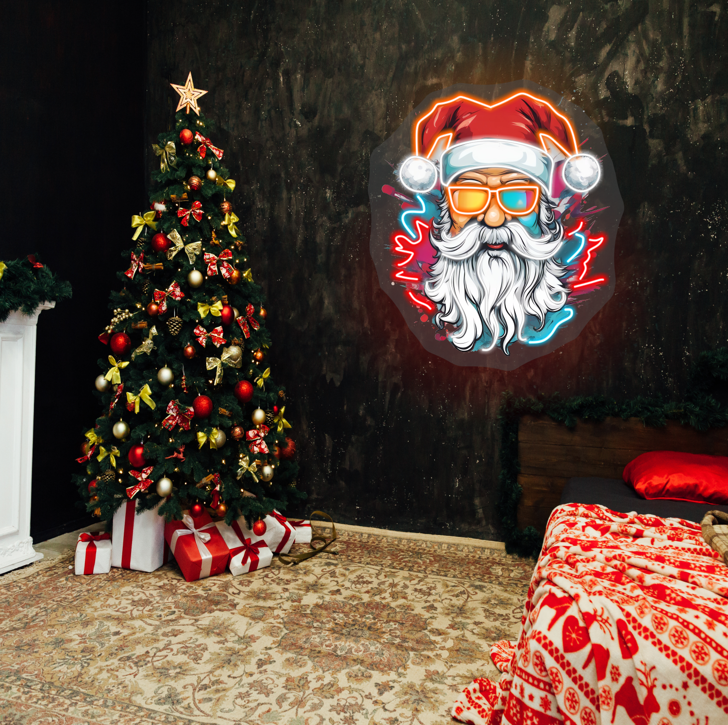 Cool Christmas Santa LED Neon Sign – ONE Neon™ Custom