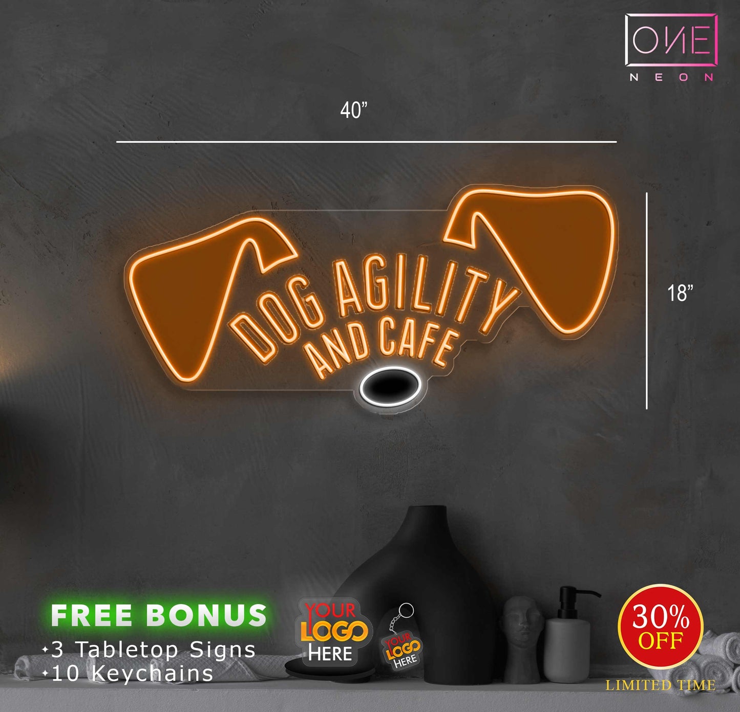 DOG AGILITY AND CAFE | LED Neon Sign
