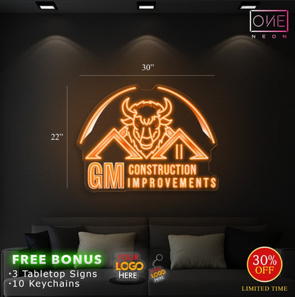 GM Construction Improvements| LED Neon Sign