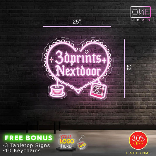 Enseigne néon LED œuvre d'art Tatoueur