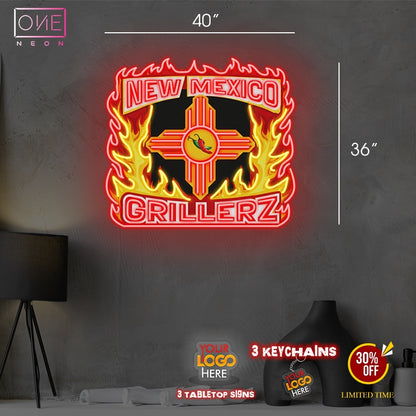 Enseigne néon LED œuvre d'art Tatoueur