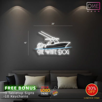 THE WHITE DOG | LED Neon Sign