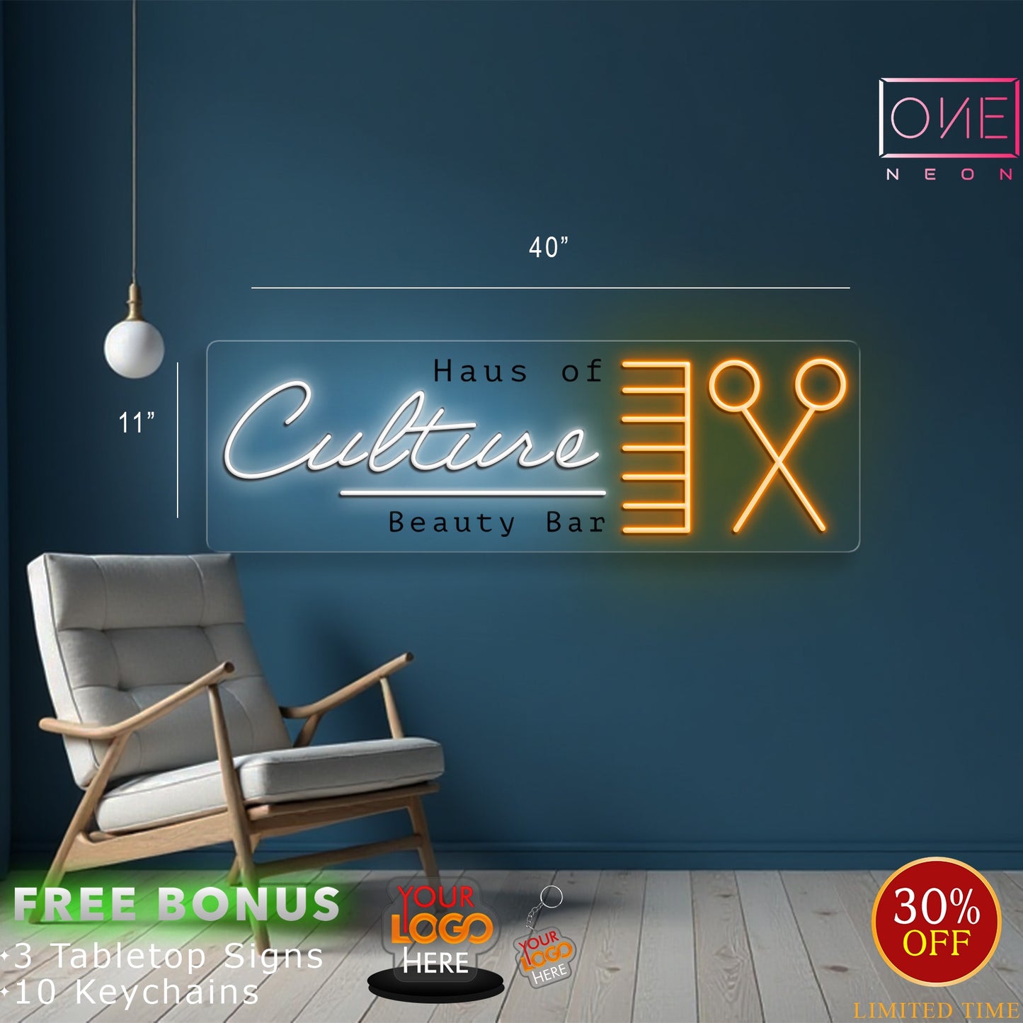 Enseigne néon LED œuvre d'art Tatoueur