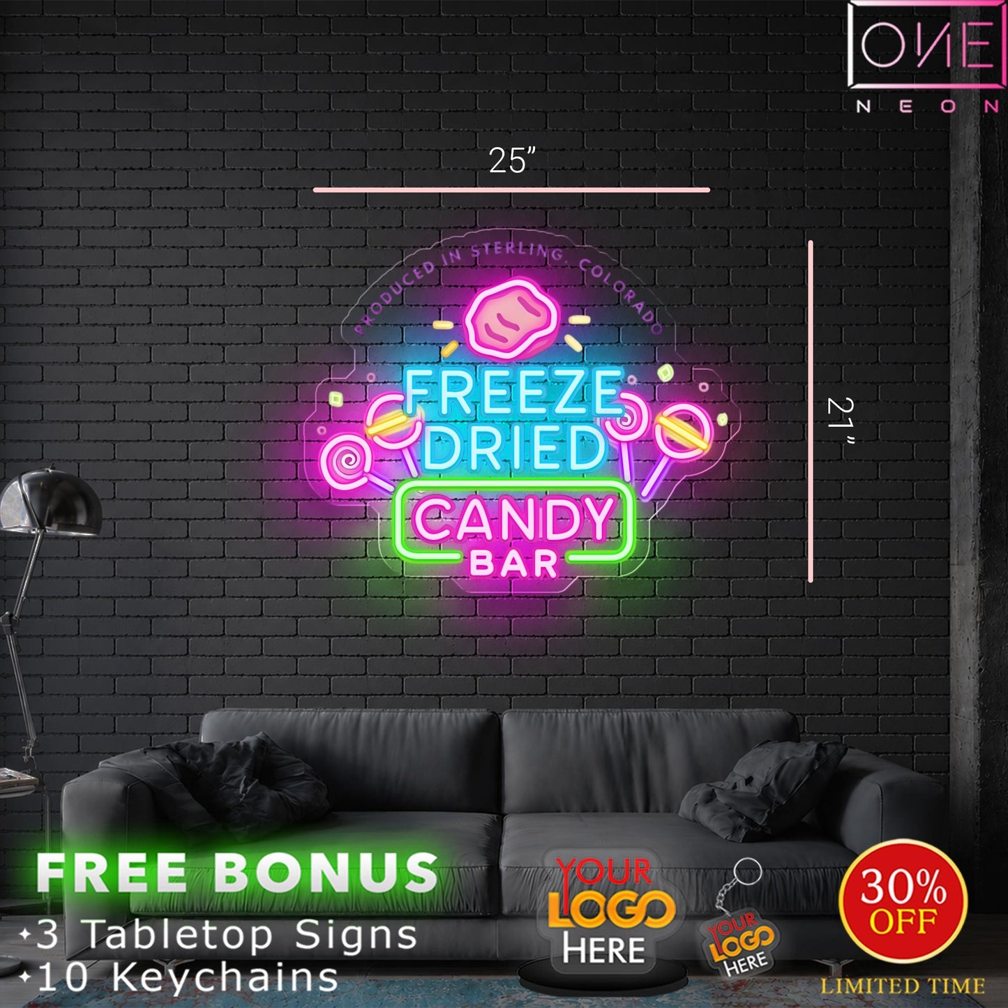 Freeze Dried Candy Bar | LED Neon Sign