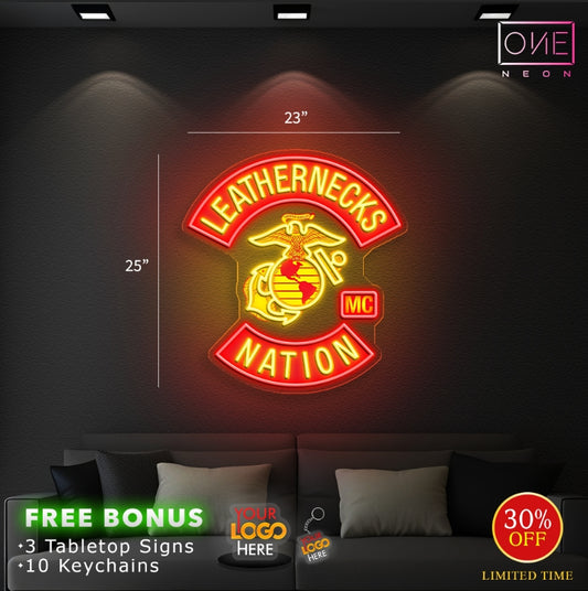 Enseigne néon LED œuvre d'art Tatoueur
