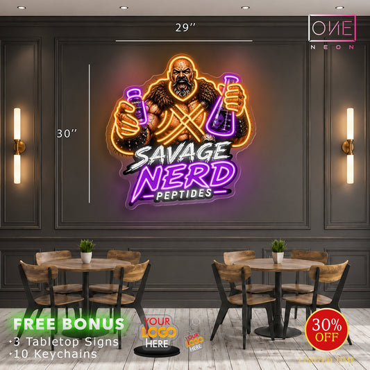 SAVAGE NERD PEPTIDES | LED Neon Sign