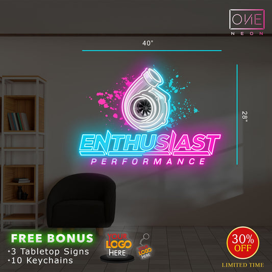 Enseigne néon LED œuvre d'art Tatoueur