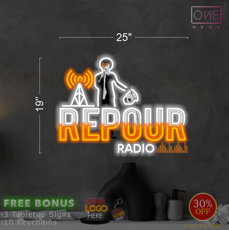 REPOUR RADIO | LED Neon Sign