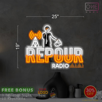 REPOUR RADIO | LED Neon Sign