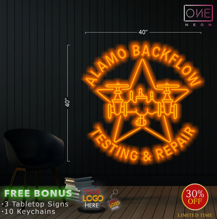ALAMO BLACKFLOW TESTING & REPAIR | LED Neon Sign