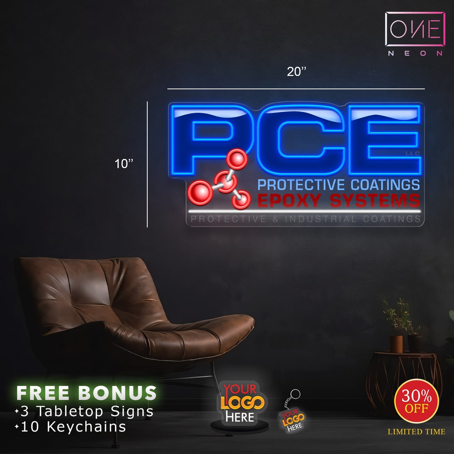 PCE logo | LED Neon Sign