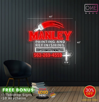 MANLEY PAINTING AND REFINISHING | LED Neon Sign