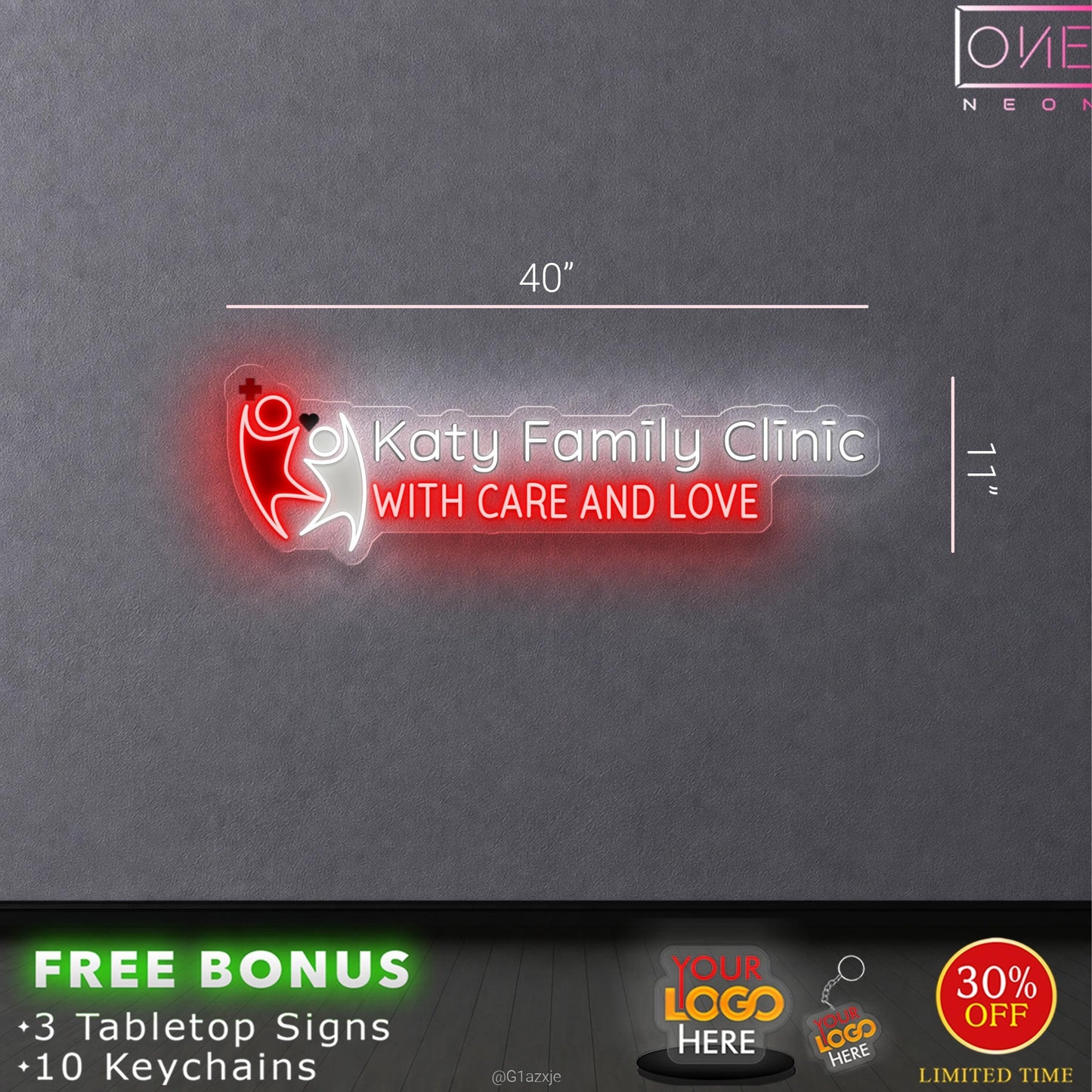 Katy Family Clinic With Care And Love | LED Neon Sign