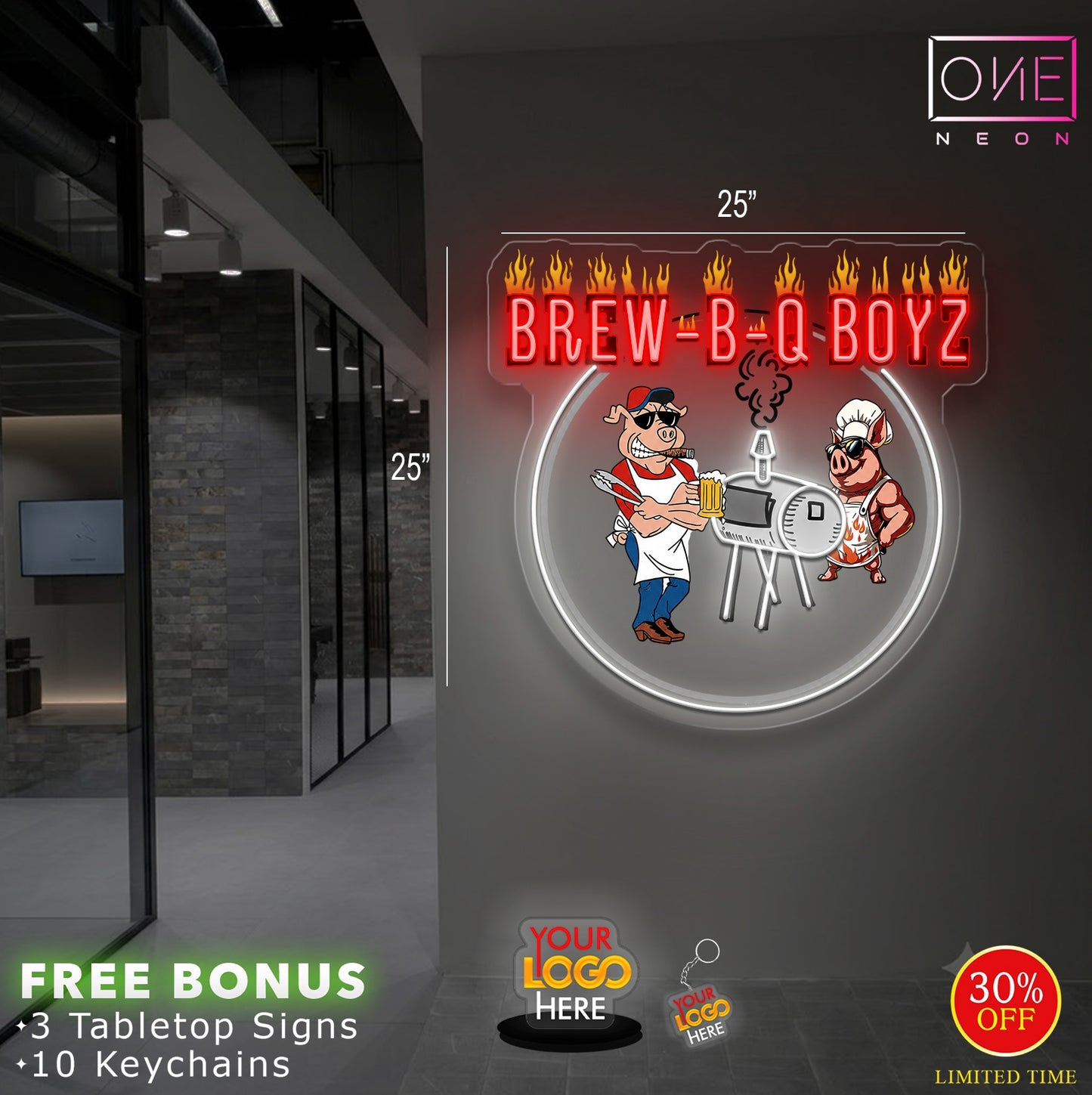 BREW-B-Q-BOYZ| LED Neon Sign