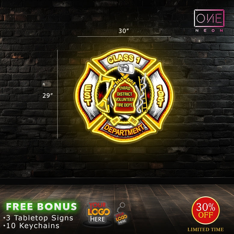 Class 1 logo | LED Neon Sign + 3 extra tabletop signs