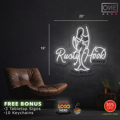 Rusty Hook | LED Neon Sign