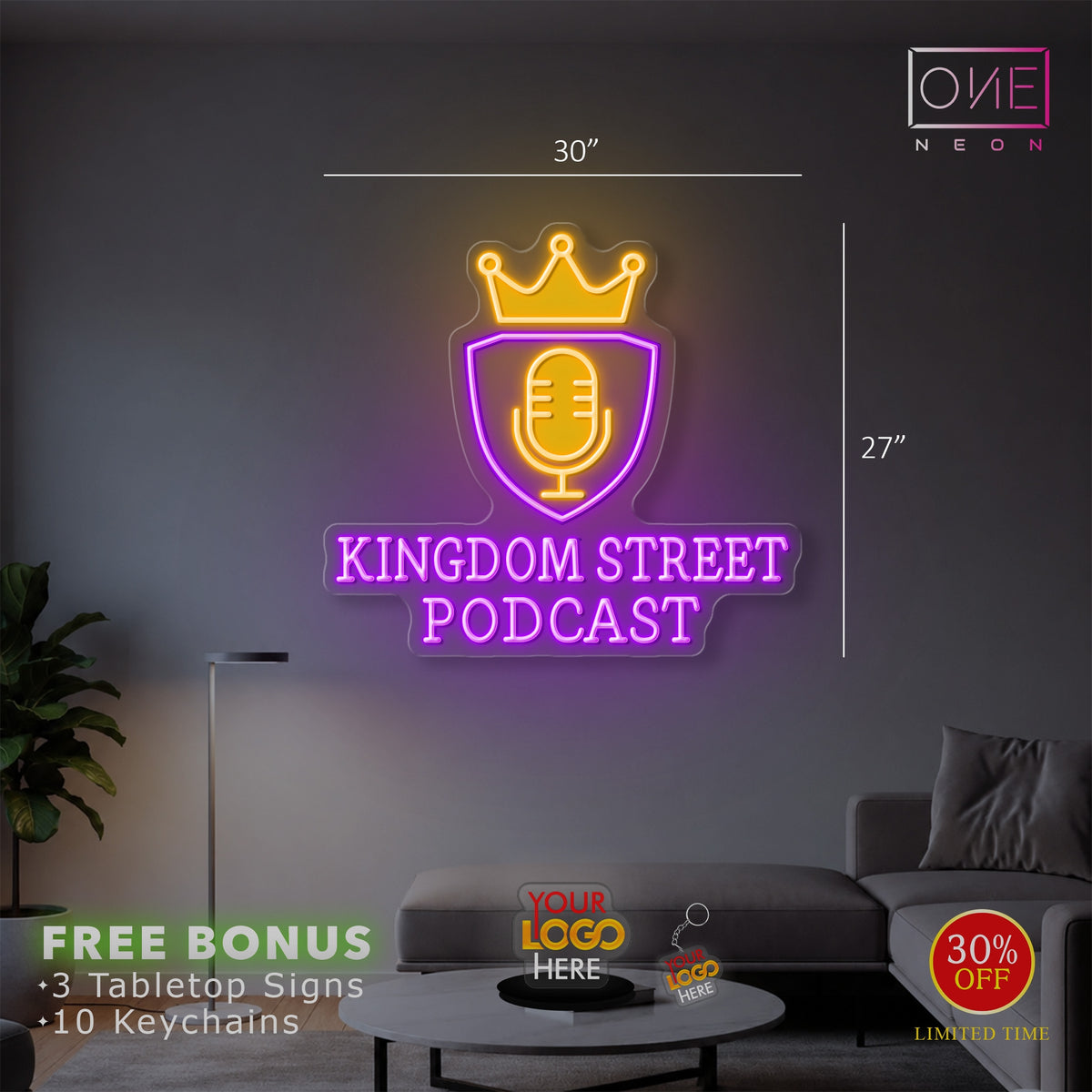 Kingdom Street Podcast | LED Neon Sign