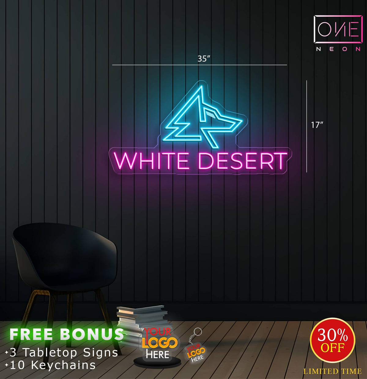 WHITE DESERT | LED Neon Sign