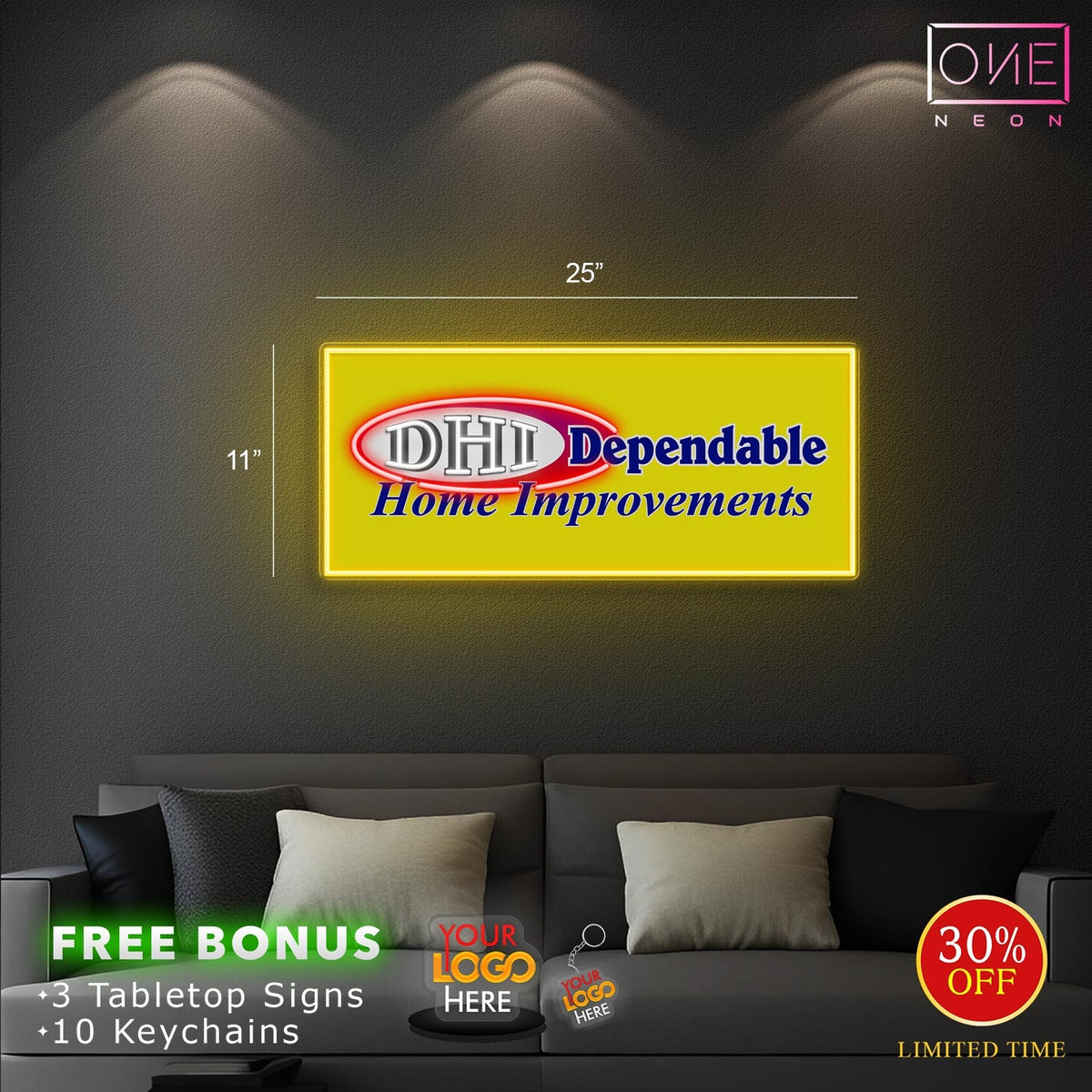 DHI logo | LED Neon Sign